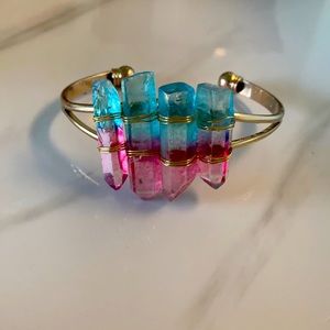 rainbow crystals bracelet
